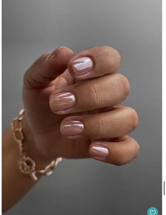 Short Clean Nails Simple, Short Nail Designs Regular Polish, Sheer Neutral Nails, Short Natural Nails Gel Polish, Men Fall Nails, Dainty Short Nails, Neutral Nail Inspo Short, Ombre Natural Nails Short, Short Nail Manicure Natural