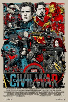 Mondo Unleashes Tyler Stout’s CAPTAIN AMERICA: CIVIL WAR | Birth.Movies.Death. Miss Hulk, Superhero Captain America, Robert Downey Jr., Captain America Civil, Marvel Captain America