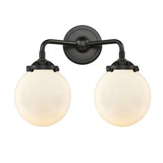 Mod Mix White Globe Vanity Light - 2 light oil_rubbed_bronze_white_globe Mid Century Modern Vanity, Modern Vanity Lighting, Vanity Light Bar, Contemporary Wall Sconces, Bathroom Light, Modern Vanity, Bath Vanity Lighting, Wall Fixtures, Bath Vanity