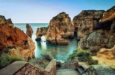 there is a view of the ocean and rocks