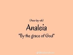 an orange background with the words anala by the grace of god