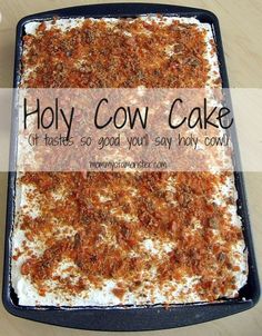 Holy Cow Cake, Cow Cake, Cow Cakes, Coconut Dessert, Poke Cakes, Monkey Bread, Poke Cake, Cake Mix Recipes, Köstliche Desserts