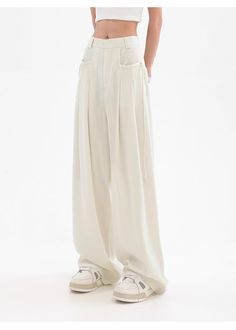 Features: These Streetwear Oversize Bf Suit Wide Leg Pants are the epitome of fashion and quality. With a high waist and wide leg cut, these pants offer a flattering and comfortable fit. Perfect for casual wear, you'll love the trendy and oversized look. Chic Oversized Straight Leg Bottoms, Spring Oversized Wide Leg Work Pants, Solid Color Wide Leg Harem Pants For Work, Wide Leg Solid Harem Pants For Work, Solid Wide Leg Harem Pants For Work, Wide Leg Harem Pants For Work, Chic Oversized Wide Leg Pants, Chic Wide Leg Pants With Pockets, Chic Oversized Straight Pants