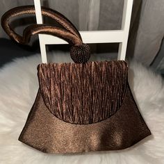 Moni Couture Dark Satin Brown Evening Bag Wristlet Or Crossbody New Without Tags. Elegant Bag With Single Handle As Gift, Evening Clutch With Wrist Strap, Rectangular Clutch With Wrist Strap For Formal Events, Rectangular Clutch With Wrist Strap For Formal Occasions, Chic Evening Clutch With Wrist Strap, Chic Evening Wristlet With Wrist Strap, Chic Evening Bag With Wrist Strap, Brown Handheld Evening Bag, Evening Rectangular Wristlet With Wrist Strap