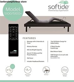 an advertisement for the soft side bed with remote controls and instructions to use it in various ways