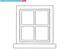 How to Draw a Window Easy Drawing Tutorial For Kids Window Detail Drawing, Window Drawing Ideas, Detail Drawing, Drawing Ideas Easy, Window Detail, Easy Drawing Tutorial, Drawing Tutorials For Kids