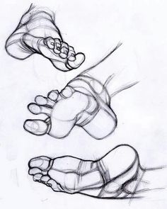 a drawing of two feet with one foot in the air and another on the ground