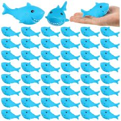 PRICES MAY VARY. Value Pack: The package includes 25 pieces of shower rubber sharks in bulk, enough to share with your family or friends. Each shark bath toys measures approximately 3 x 1.7 inches Fun for Bath Time: The blue rubber sharks are perfect for bath time play, helping kids develop their imagination and fine motor skills while having a blast Squeak and Floatable: Our shark toys are perfectly sized for kids to hold and squeeze. Squeezing them produces "BEBE~" sound.They float upright, we Diy Shark Party Decorations, Classroom Carnival, Shark Toys, Shark Party Decorations, Shark Themed Birthday Party, Carnival Decorations, Shark Toy, Ocean Theme Party, Sharks For Kids