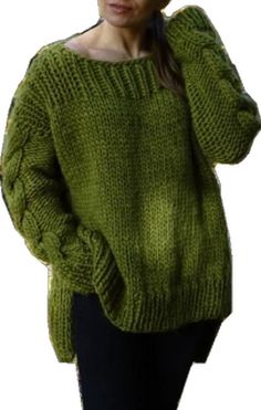 Oversized Long Cable Knit Sweater, Oversized Solid Cable Knit Sweater, Green Knitted Sweater Dress For Winter, Green Knitted Sweater Dress For Fall, Green Cable Knit Turtleneck Sweater, Cozy Green Cable Knit Sweater, Oversized Green Chunky Knit Sweater, Long Green Sweater For Fall, Long Green Fall Sweater