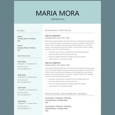 a professional resume template with no work experience on the front page, and an additional cover letter