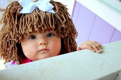 Brown Cabbage Patch-Inspired Baby Hat Winter Beanie by YumbabY Crochet Cabbage, Cabbage Patch Hat, Yarn Wig, Crochet Baby Cocoon, Crochet Baby Booties Pattern, The Whoot, Yarn Hats, Baby Booties Pattern, Baby Cocoon