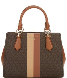 Shop for Michael Kors Marilyn Signature Logo Semi Lux Medium Satchel Bag at Dillard's. Visit Dillard's to find clothing, accessories, shoes, cosmetics & more. The Style of Your Life. Brown Luggage, Quilted Boots, Satchel Bag, Handbag Purse, Signature Logo, Satchel Bags, Purse Wallet, Travel Bag, Luxury Bags