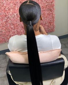 Boujie Hairstyles, Low Ponytail Hairstyles, Slick Ponytail, Black Ponytail, Pony Hairstyles, Sleek Ponytail Hairstyles, Weave Ponytail, Hair Business