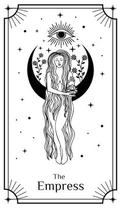 the person tarot card with sun and moon on it, in black and white