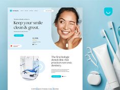 an image of a website page with toothbrushes and dental care products on it