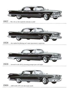 four different cars are shown in black and white, with the numbers on each side