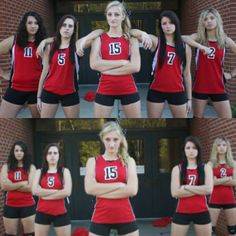 cool picture, we will have to do a photoshoot in our full on jerseys too. Volleyball ∞ Sport Poses, Basketball Team Pictures, Volleyball Pics, Photo Sport, Yearbook Photo