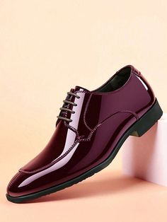 New Men Formal Business Leather Shoes, Lightweight Slip-On Pointed Toe Wedding Groom Shoes Red         Men Shoes, size features are:Bust: ,Length: ,Sleeve Length: Insane Person, Groom Shoes, Black Shoes Men, Leather Formal Shoes, Shoes Low, Oxford Shoes Men, Men Formal, Patent Leather Shoes, Estilo Hip Hop