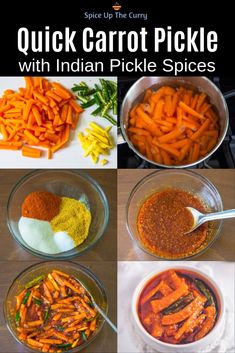 Indian Carrot Pickle, Bottled Carrots Recipe, Indian Pickles Recipes, Carrot Pickles Recipe Indian, Gajar Ka Achar Recipe, Carrot Pickles Recipe, Indian Carrot Recipes, Pickle Achar, Pickle Spices