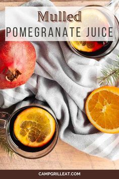 mulled pomegranate juice with oranges and apples