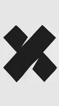 a black and white photo of an x symbol