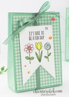 a card with flowers on it and the words, it's sure to be a fun day