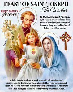 Jesus Pictures Hd, Feast Of St Joseph, Novena Prayers, Good Morning Sweetheart Quotes, The Holy Family, Sao Jose, Jesus Photo, Beautiful Prayers