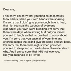 an image of someone's love letter to her ex - boyfriend on instagram