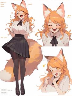 Female Fox, How To Draw Ears, Fox Character, Fox Girl, Photoshop Painting, Drawing Expressions, Animation Art Character Design, Easy Drawings Sketches, Concept Art Drawing