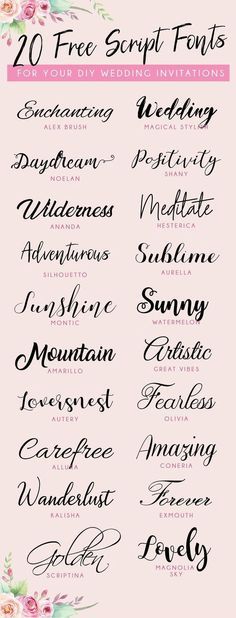 the top 10 free script font styles to use for your wedding or any type of event