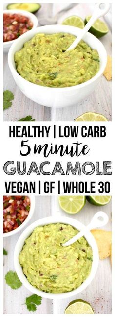 healthy low carb guacamole made with only 3 ingredients and ready in just 30 minutes