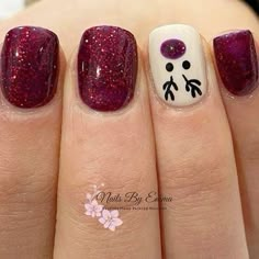 Christmas Nail Art Ideas, Christmas Nail Art Easy, Fingernail Designs, Nails Easy, Christmas Nail Art Designs