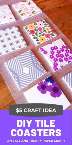 craft idea for kids to make with paper and glue on the table, including flowers