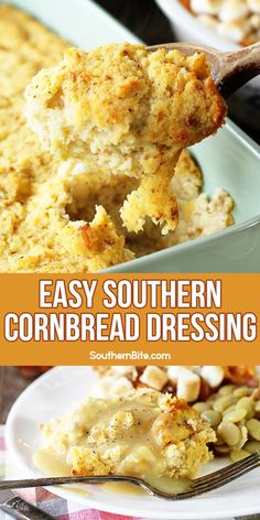 easy southern cornbread dressing is the perfect side dish for thanksgiving dinner or brunch