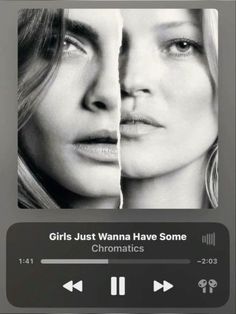 two women face each other with the words girls just wanna have some chromatics