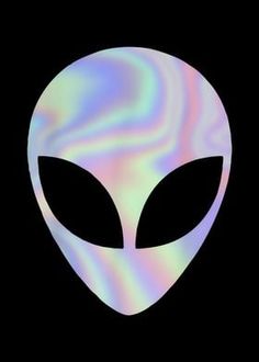 an alien face on a black background with the word,'alien'in it