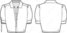 the front and back view of a white shirt, with buttons on the collarline