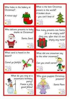 christmas cards with pictures of santa and other things to say in the poem, which is written