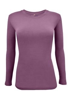 PRICES MAY VARY. Exceptionally soft and stretchy providing all day comfort. Long Sleeve T-Shirt with Crew line neck. Perfect for everyday wear, casual wear, workout wear, etc... Can be used as a layering piece or to be worn out on its own. Excellent Breathable Fabric and Construction. Natural Uniforms Long Sleeve T-shirt is made of an excellent 57% Cotton//38% Polyester//5% Spandex blend that combines breathability with warmth for superb all day comfort. A basic spandex lightweight T-Shirt at an Women's Uniforms, Safety Clothing, Medical Scrubs, Scrub Tops, Workout Wear, Top Fashion Brands, Scrubs, Shop Top, Long Sleeve T Shirt