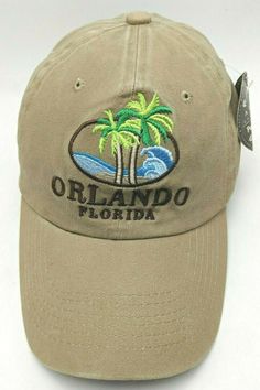 This is a nice ORLANDO, FLORIDA brown adjustable hat / cap  *NEW* Features: - "ORLANDO, FLORIDA" embroidered on front - Slightly curved brim - 100% cotton - Adjustable strap fits most heads Condition notes: New, unworn condition with tags. Clean inside and out. Please look at the photos for more details. I pack carefully and ship quickly.  Have any questions?  Please ask. Brown Embroidered Baseball Cap, Outdoor Brown Baseball Cap With Embroidered Logo, Brown Outdoor Baseball Cap With Embroidered Logo, Brown Baseball Cap With Embroidered Logo For Outdoor, Brown Snapback Cap With Embroidered Logo, Brown Hats With Embroidered Logo For Summer, Brown Summer Hats With Embroidered Logo, Brown Hat With Embroidered Logo For Summer, Brown Casual Trucker Hat With Curved Brim