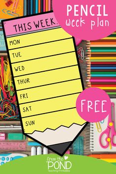 this week's free printable pencil check plan