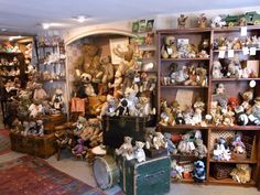 a room filled with lots of stuffed animals