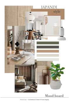 mood board stile japandi Mood Board For House Interior, Minimalist Concept, Japandi Board, House Design Mood Board, Interior Design Moodboard Concept Board, Japandi Living Room Mood Board, Mood Boards Architecture, Interior Concept Board, Mood Board Japandi