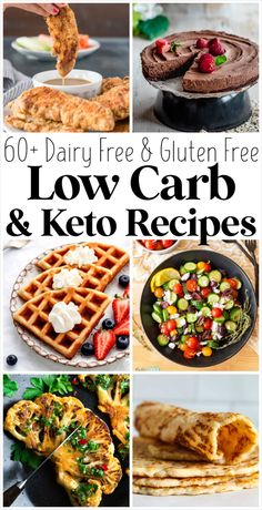 collage of low carb and keto recipes