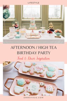 afternoon / high tea birthday party food & decor inspiration from @ emayus com