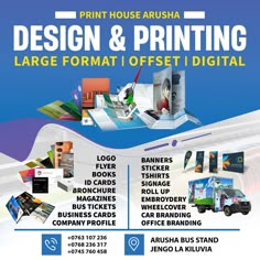 the flyer for print house australia's design and printing large format offsets digital