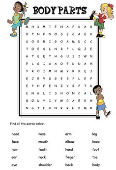 the body parts worksheet for children to learn with their own words and pictures