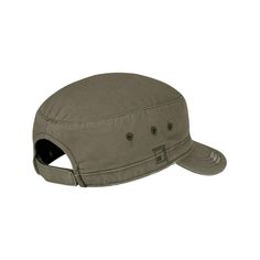 a hat with buttons on the side and a visor around it's brim