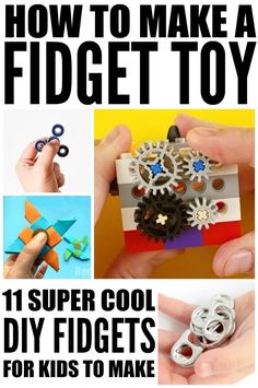 the instructions for how to make a fidget toy are shown in this book cover