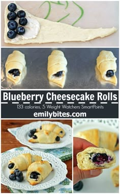 blueberry cheesecake rolls are an easy snack for kids to make